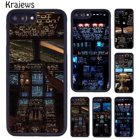 Krajews Legal Avião Cockpit Caso Do Telefone Móvel Fundas Para Iphone 14 6 7 8 Plus 11 12 13 Pro