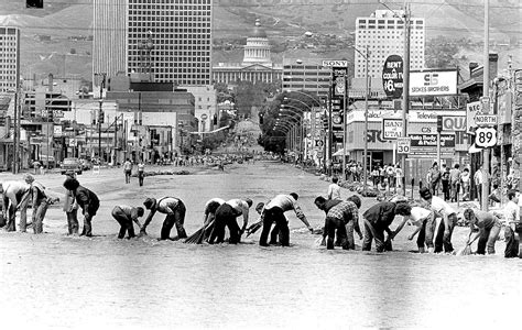 Deseret News Archives Flooding In 1983 Nearly Overwhelmed Downtown Salt Lake City Deseret News