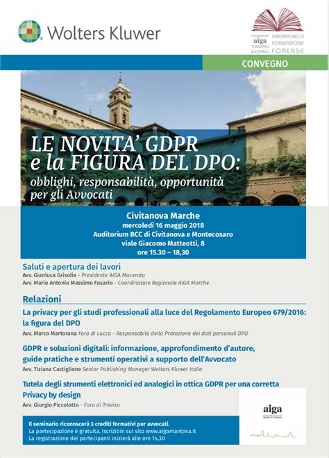 Le novità GDPR e la figura del DPO AIGA