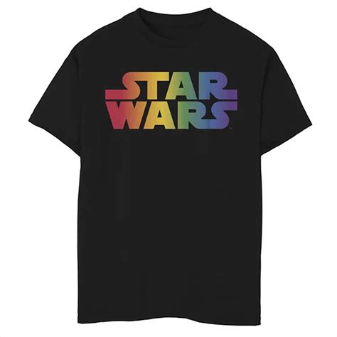 Boys 8 20 Star Wars Colorful Gradient Logo Graphic Tee