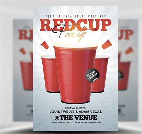 Red Cup Flyer Template 2 Flyerheroes