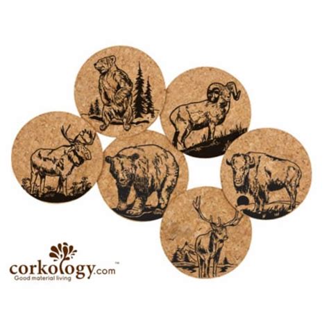 Corkology Large Mammals Cork Coaster Sets Ralphs