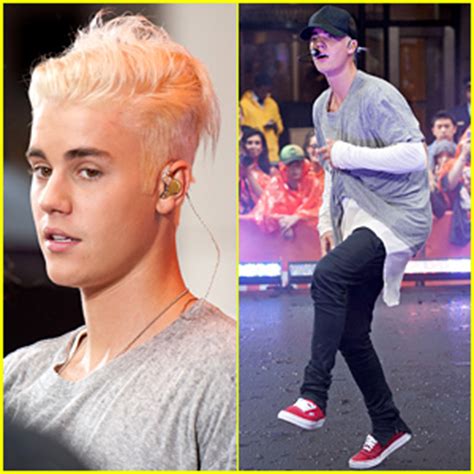 Justin Bieber Debuts Platinum Blonde Hair At Today Show Videos