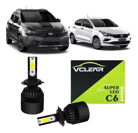 Super Led Farol Baixo Fiat Argo Cronos A Todos