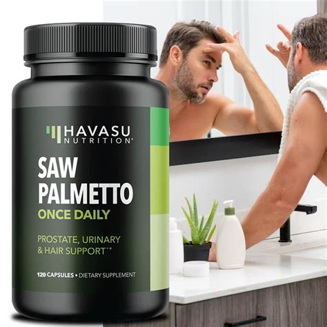 Saw Palmetto Prostate Supplement Dht Blocker For Men Hair Growth Suitable For Men To Reduce