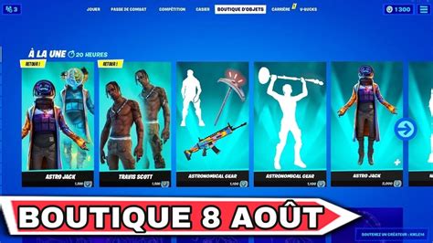 BOUTIQUE FORTNITE D AUJOURD HUI DU 8 Août 2021 ITEM SHOP 8 August