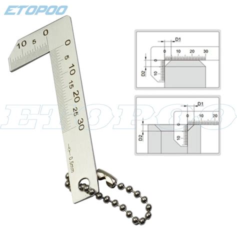 0 15mm Chamfer Gauge Chamfer Ruler Graduation 0 5mm Stainless Steel