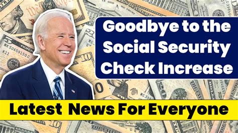 Goodbye To The Social Security Check Increase FED Confirms And Sets A