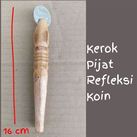 Jual Alat Kerokan Koin Kayu Kerik Uang Koin Tradisional Refleksi