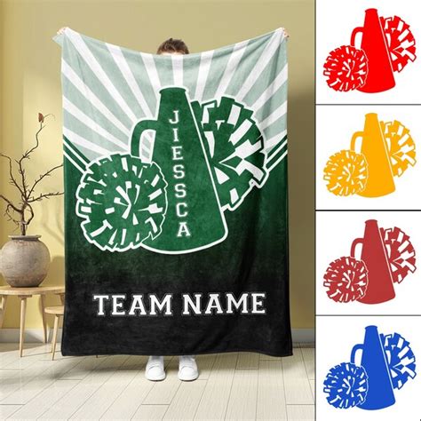 Fleece Personalized Cheerleading Blanket Etsy