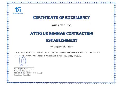 Aurco S Certificates Aurco Contracting