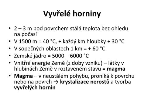 Horniny Rastislav Vec Ppt St Hnout