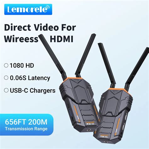 Lemorele Wireless Extender Kit 200M 5 8Ghz Wireless HDMI Trasmettitore