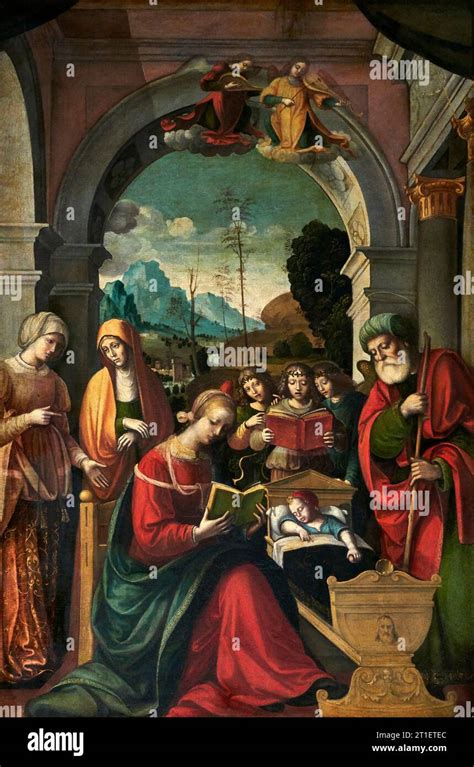 Sacra Famiglia Olio Su Tela Vincenzo Civerchio Prima Met Del Xvi