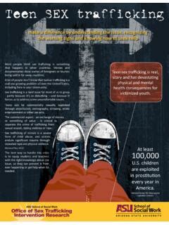 Teen SEX Trafficking School Of Social Work Teen Sex Trafficking