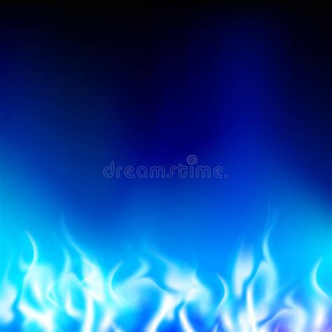 Blue Flame On A Transparent Background Stove With Burning Gas Stock