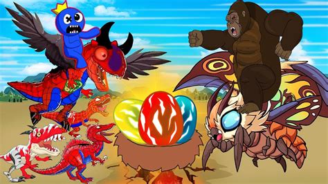 Los RAINBOW FRIENDS están DINOSAURIOS EVOLUCIÓN ARAÑA Voladora robar