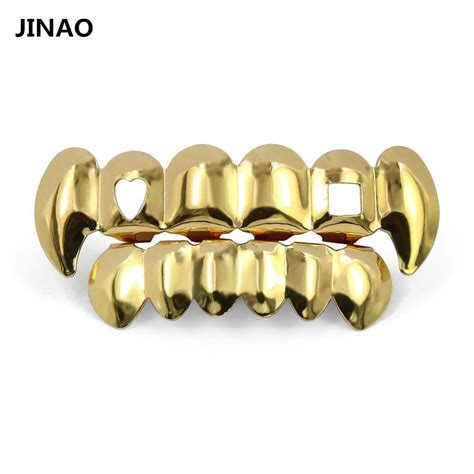 JINAO Gold Color Plated Hip Hop Teeth Grills Caps Vicedeal