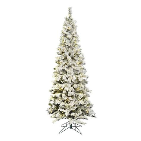 Vickerman 55 Ft Pre Lit Traditional Slim Flocked White Artificial