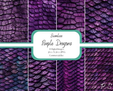 Purple Dragons Scales Digital Paper Purple Dragon Scales And Hide