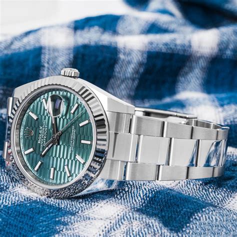 Rolex Datejust Mm Mint Green Dial For Sale At Stdibs Rolex