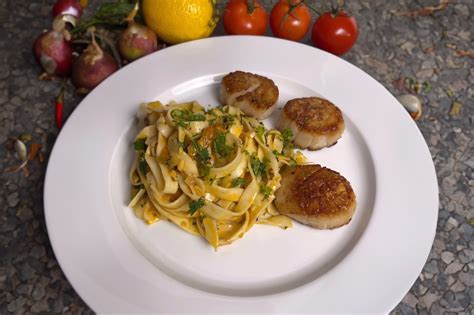 Scallop Scampi Pasta Recipe Seafood Excellence
