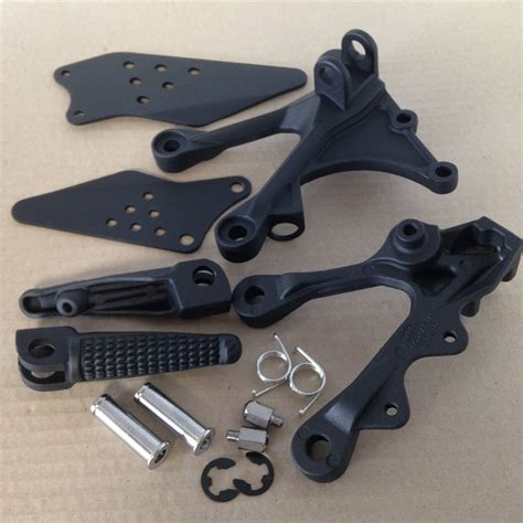 Httmt Mt Black Front Rider Foot Pegs Bracket Compatible With