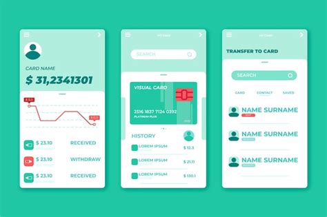 Free Vector Banking App Interface Theme