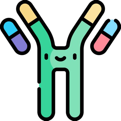 Antibodies Kawaii Lineal Color Icon