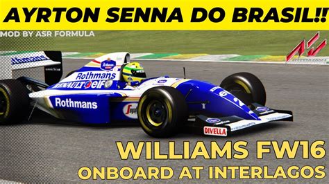 Assetto Corsa Rothmans Williams Renault FW16 Interlagos With Ayrton