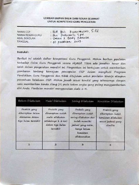 Lembar Umpan Balik Rekan Sejawat 2 Pdf