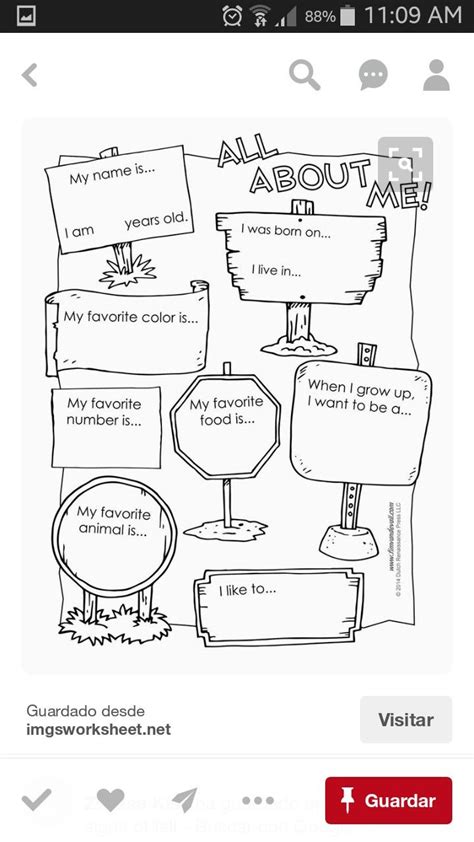 Pin By My Info On All About Me All About Me Worksheet All About Me