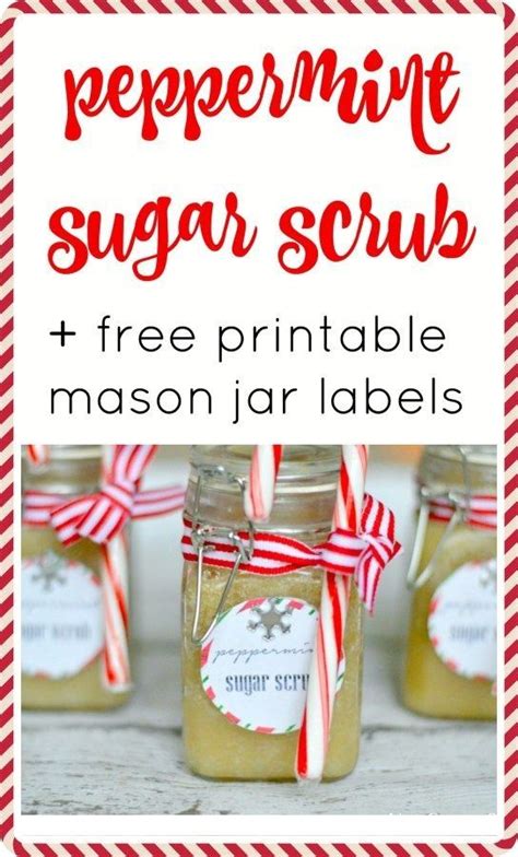 This Peppermint Sugar Scrub Free Printable Labels Is A Fun And Easy