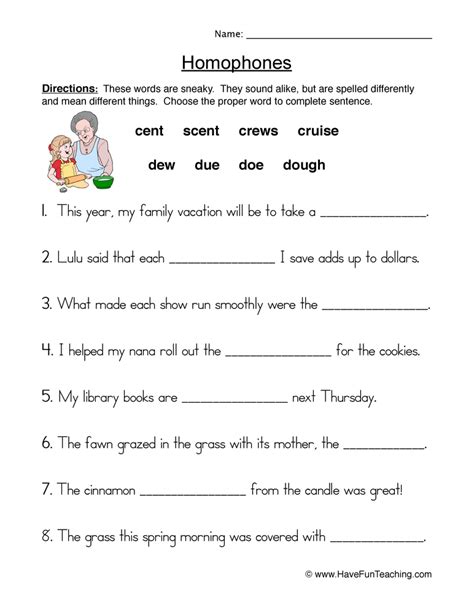 Homophones Worksheets Have Fun Teaching