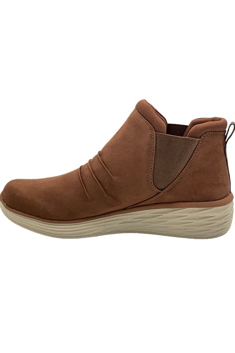Ryka Water Repellent Wedge Ankle Boots Niah Animal Banana Bread Jender
