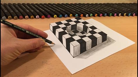 Zeichnen lernen 3D für Anfänger 06 Easy 3D Drawing Illusions YouTube