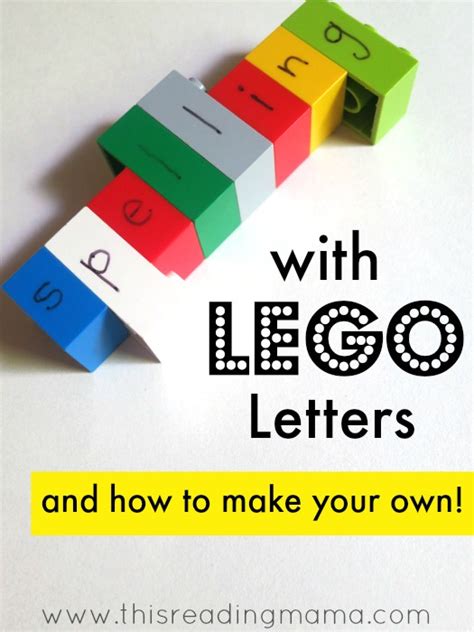 Spelling with LEGO Letters and How to Make Your Own!