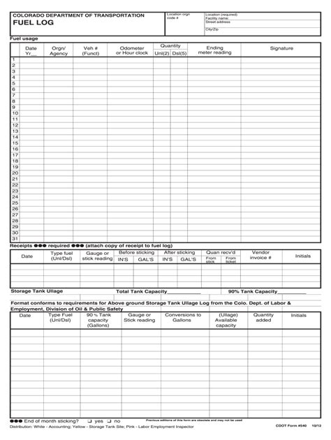 Fuel Log Sheet Fill Online Printable Fillable Blank For Fuel Mileage