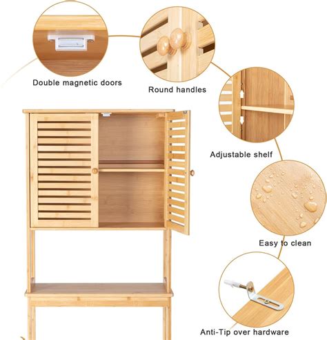 Organizador De Armario De Almacenamiento De Bamb Sobre El Inodoro