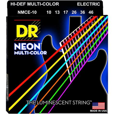 DR Strings Neon Multi Color NMCE 10 Medium Saiten E Gitarre