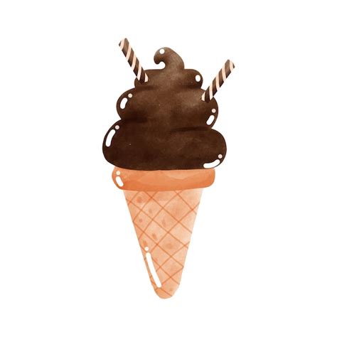 Premium Vector Ice Creams Cone Tasty Watercolor Style Sweet Summer