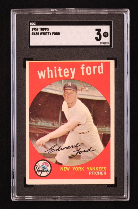 Whitey Ford 1959 Topps 430 SGC 3 Pristine Auction