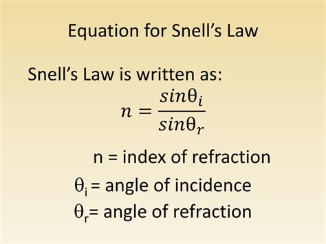 PPT - Refraction and Snell’s Law PowerPoint Presentation, free download ...