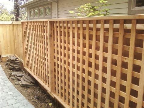 Square cedar lattice panels, custom built by George and Gabe ...