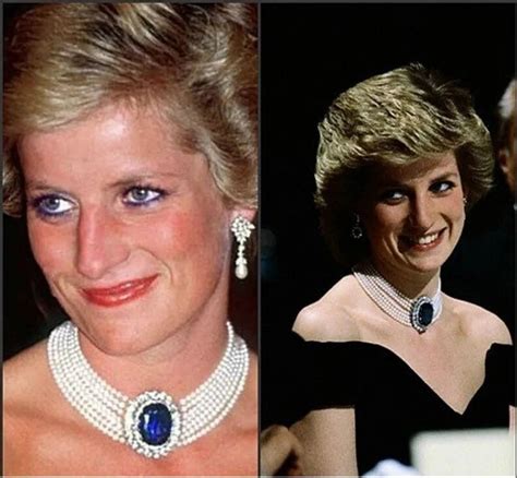 Princess Diana Choker 30 Ct Oval Sapphire And Pearl Luxury Etsy