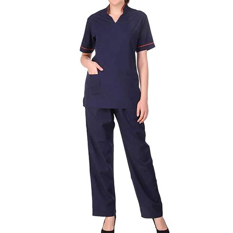 Customized Classic V Neck Style Scrub Top And Shirt Medical Scrub Suits