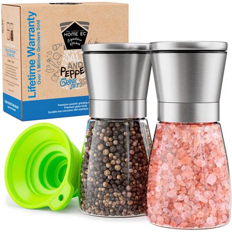 Buy HOME EC Premium Stainless Steel Sea Salt And Pepper Grinder Set Of