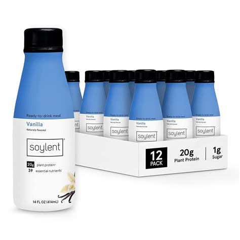 Soylent Vegan Meal Replacement Shake 14 Oz Ready to Drink Plant Protein ...