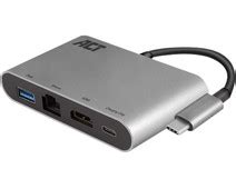 Act Usb C Naar Hdmi Of Vga Multiport Adapter K Met Ethernet Coolblue