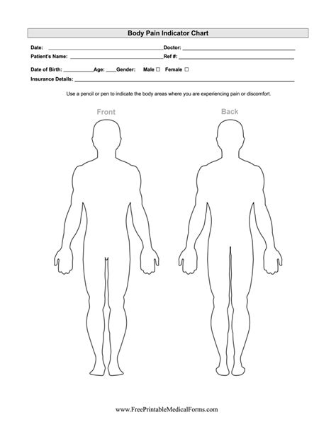 Blank Body Map Template – Rebeccachulew.com